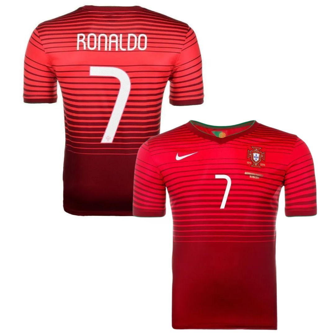 Camisa Retrô Portugal I Cristiano Ronaldo #7 2014 - Torcedor Masculina - Vermelho