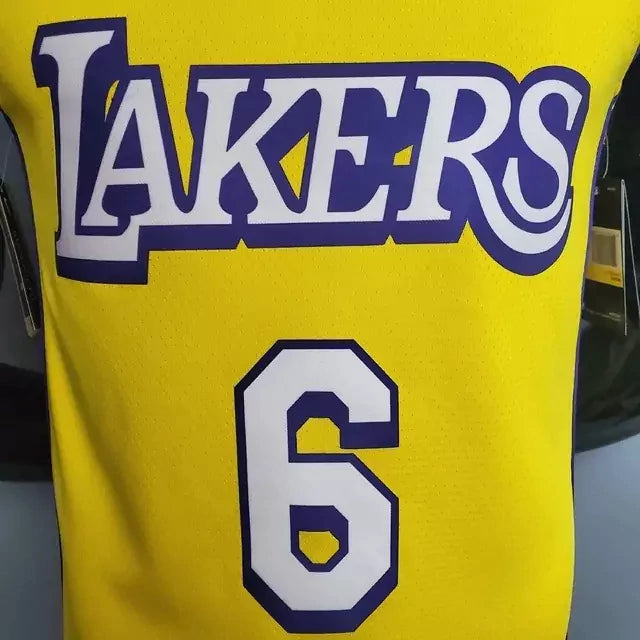 Camiseta Regata Los Angeles Lakers - Masculina - Amarelo e Roxo