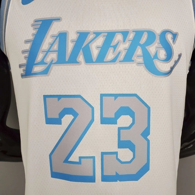 Camiseta Regata Los Angeles Lakers - Masculina - Branco e Azul