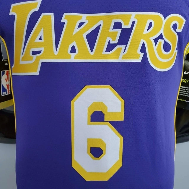 Camiseta Regata Los Angeles Lakers - Masculina - Roxo e Amarelo