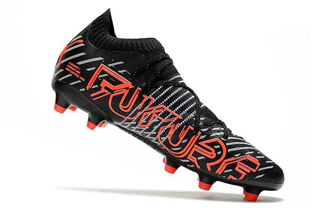 Chuteira de Campo Puma Future Z 1.1 FG - Preto e Vermelho - Manto Elegante