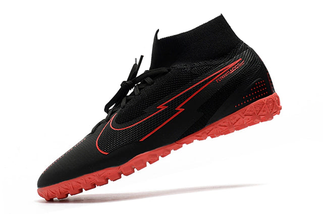 Chuteira de Society Nike Mercurial Superfly 7 Preto e Vermelho - Manto Elegante