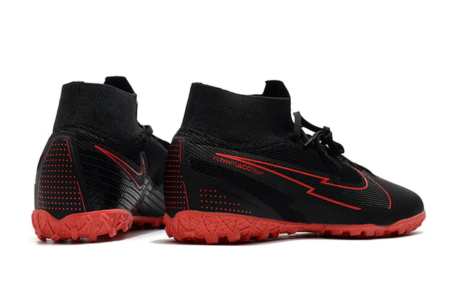 Chuteira de Society Nike Mercurial Superfly 7 Preto e Vermelho - Manto Elegante
