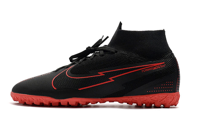 Chuteira de Society Nike Mercurial Superfly 7 Preto e Vermelho - Manto Elegante