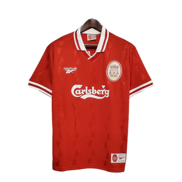 Camisa Retrô Liverpool I (Home) 1996 - Torcedor Masculina - Vermelho - Manto Elegante