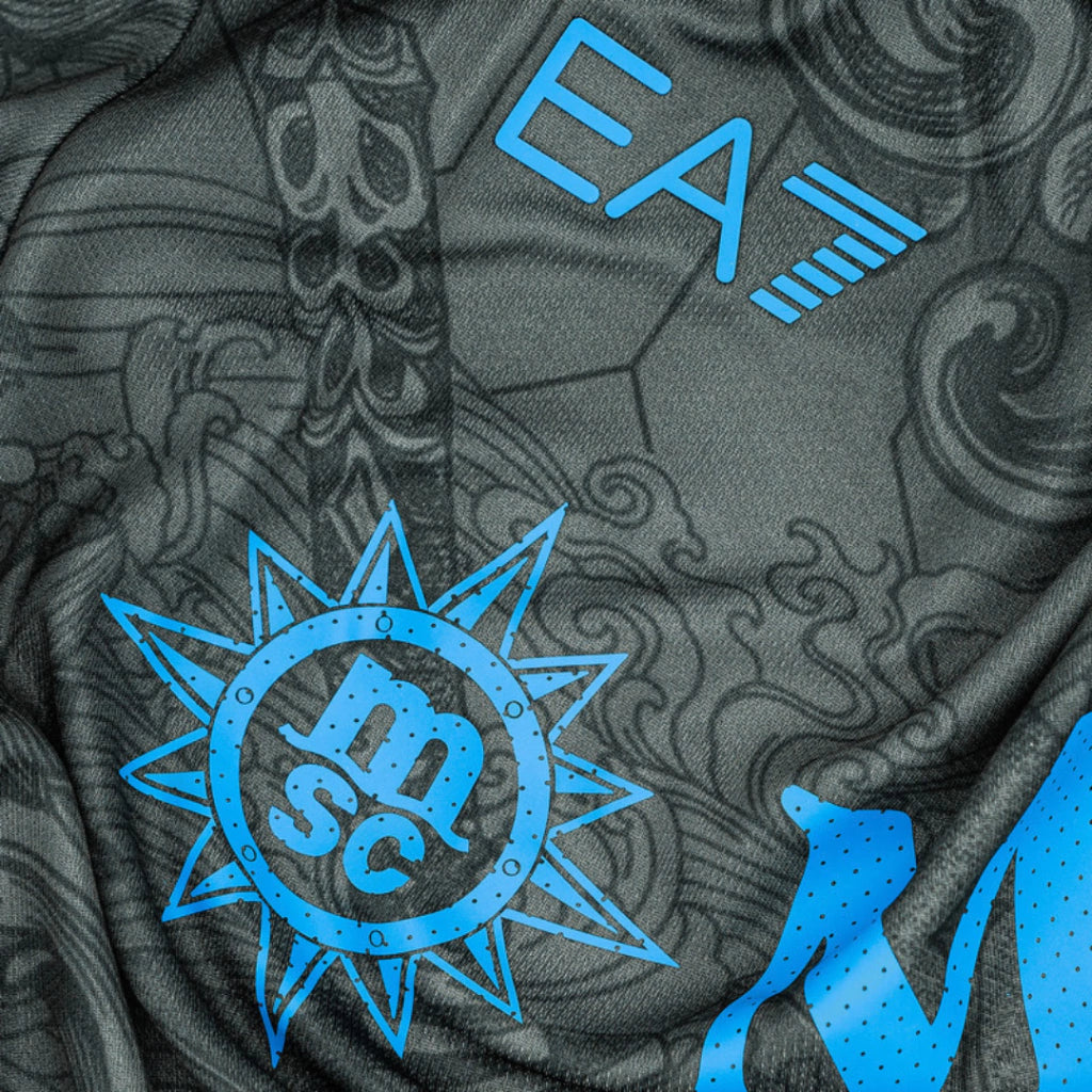 Camisa Napoli III (Third) 24/25 - Torcedor Masculina - Cinza e Azul