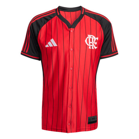 Camisa Flamengo Viagem 25/26 - Torcedor Masculina - Vermelho e Preto