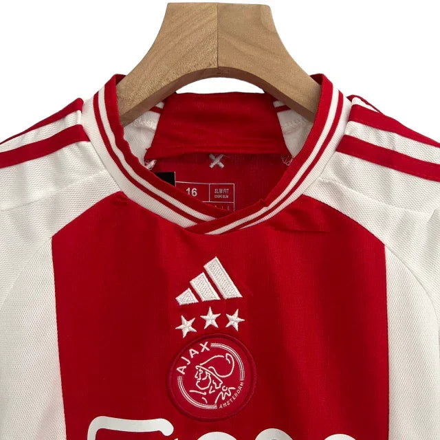 Conjunto Infantil Ajax I (Home) 23/24 - Vermelho - Manto Elegante