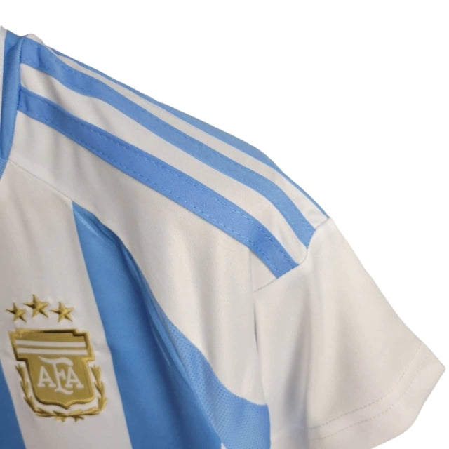 Conjunto Infantil Seleção da Argentina I (Home) 24/25 - Branco e Azul