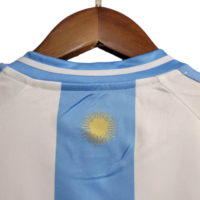 Conjunto Infantil Seleção da Argentina I (Home) 24/25 - Branco e Azul
