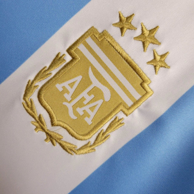 Conjunto Infantil Seleção da Argentina I (Home) 24/25 - Branco e Azul
