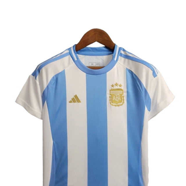 Conjunto Infantil Seleção da Argentina I (Home) 24/25 - Branco e Azul