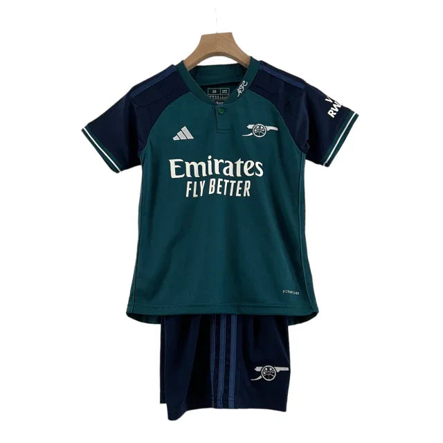 Conjunto Infantil Arsenal III (Third) 23/24 - Verde - Manto Elegante