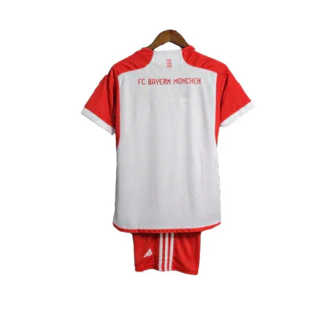 Conjunto Infantil Bayern de Munique I (Home) 23/24 - Branco - Manto Elegante