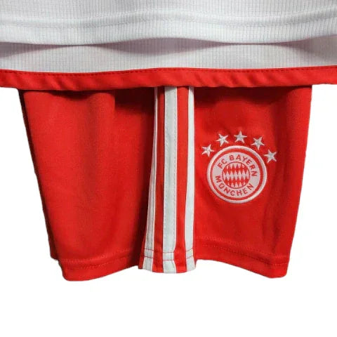 Conjunto Infantil Bayern de Munique I (Home) 23/24 - Branco - Manto Elegante