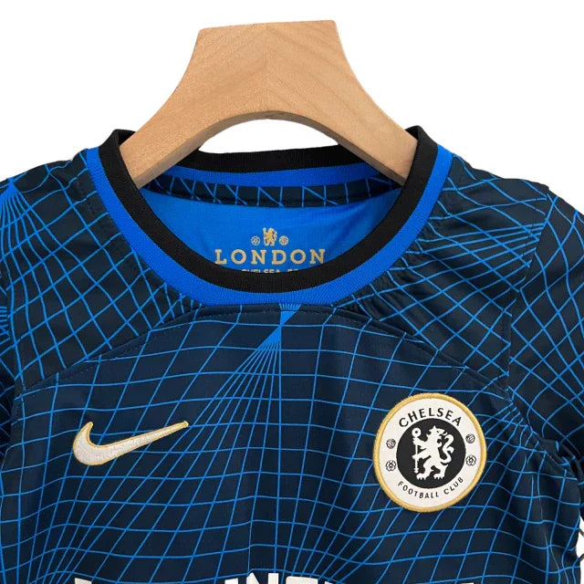 Conjunto Infantil Chelsea II (Away) 23/24 - Preto - Manto Elegante