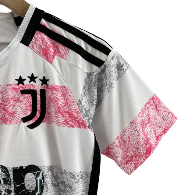 Conjunto Infantil Juventus II (Away) 23/24 - Branco - Manto Elegante