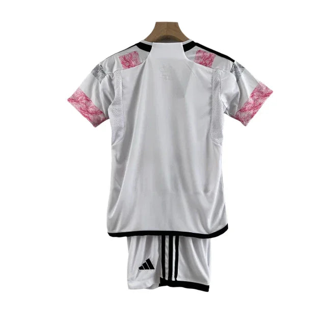 Conjunto Infantil Juventus II (Away) 23/24 - Branco - Manto Elegante