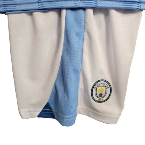 Conjunto Infantil Manchester City I (Home) 23/24 - Azul