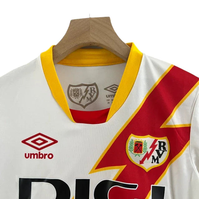 Conjunto Infantil Rayo Vallecano I (Home) 23/24 - Branco - Manto Elegante