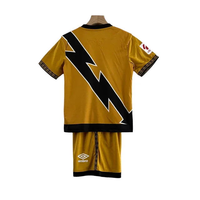 Conjunto Infantil Rayo Vallecano III (Third) 23/24 - Dourado - Manto Elegante