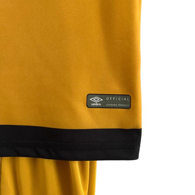 Conjunto Infantil Rayo Vallecano III (Third) 23/24 - Dourado - Manto Elegante