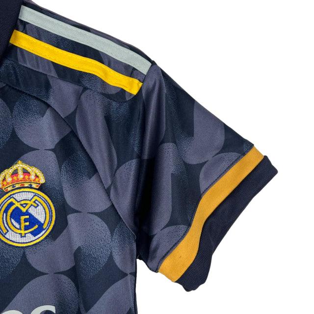 Conjunto Infantil Real Madrid II (Away) 23/24 - Cinza - Manto Elegante