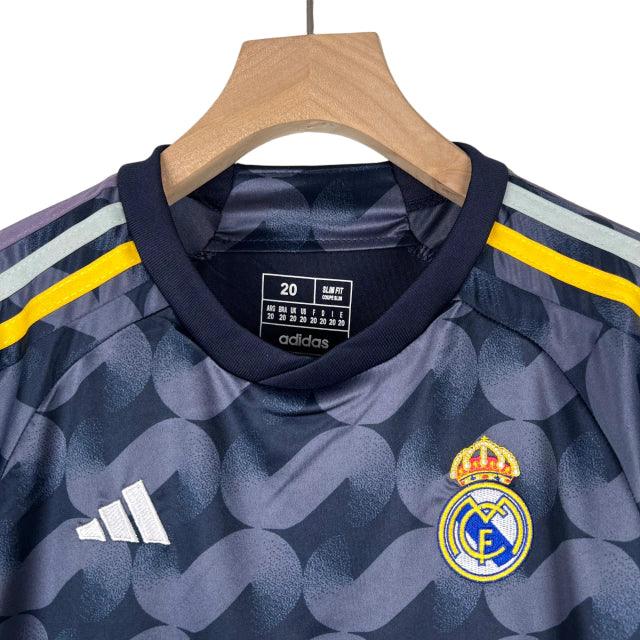 Conjunto Infantil Real Madrid II (Away) 23/24 - Cinza - Manto Elegante