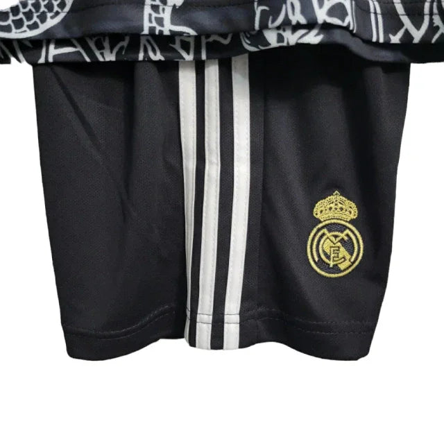 Conjunto Infantil Real Madrid Edição Especial Dragão 23/24 - Preto - Manto Elegante