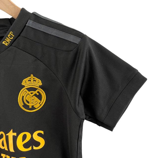 Conjunto Infantil Real Madrid III (Third) 23/24 - Preto - Manto Elegante