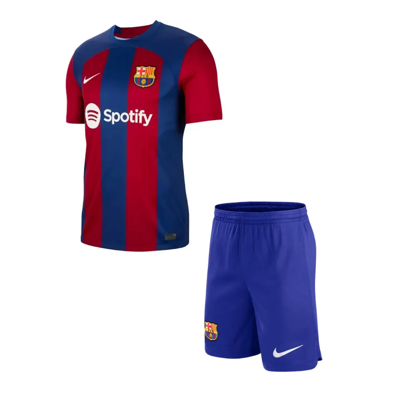 Conjunto Infantil Barcelona I (Home) 23/24 - Vermelho e Azul