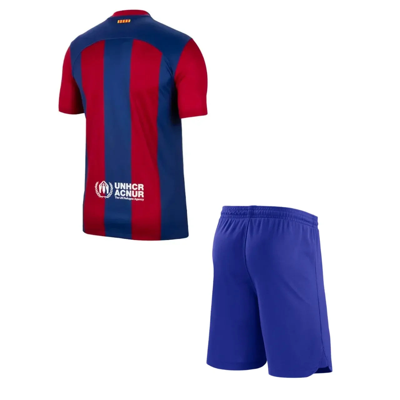 Conjunto Infantil Barcelona I (Home) 23/24 - Vermelho e Azul