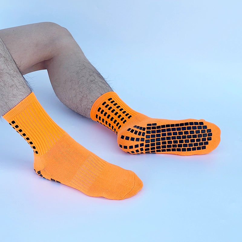 Meias de Futebol Antiderrapante - Cano Baixo - Laranja