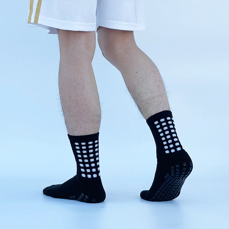 Meias de Futebol Antiderrapante - Cano Baixo - Preta