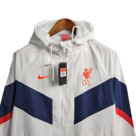 Jaqueta Corta-Vento Liverpool 23/24 - Masculina - Branco - Manto Elegante