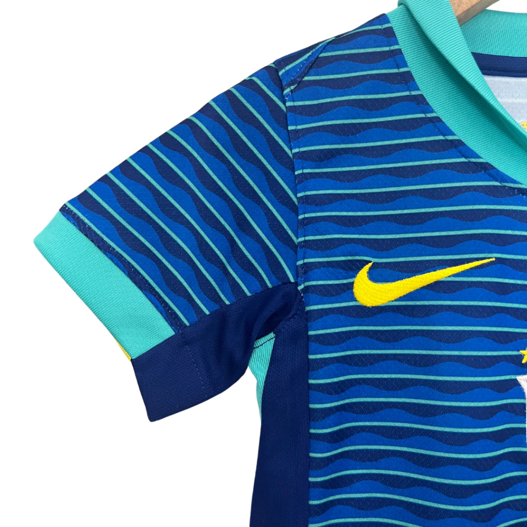 Conjunto Infantil Seleção do Brasil II (Away) 24/25 - Azul