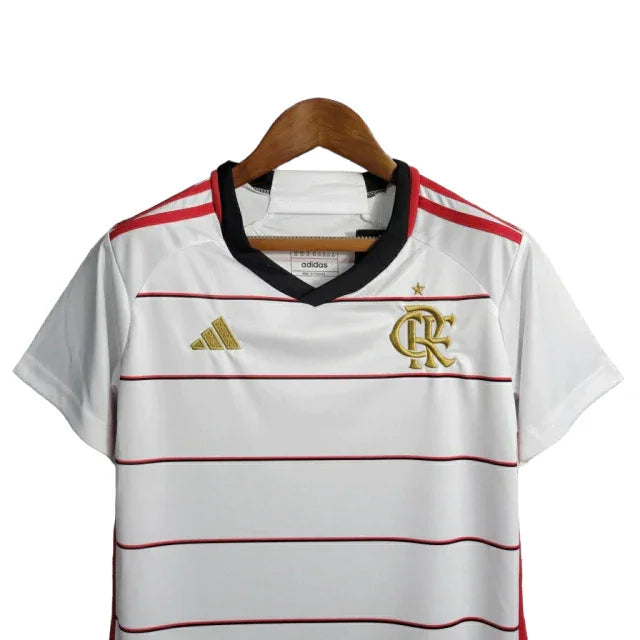 Conjunto Infantil Flamengo II 23/24 - Branco - Manto Elegante