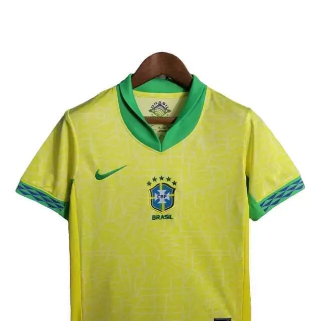 Conjunto Infantil Seleção do Brasil I (Home) 24/25 - Amarelo