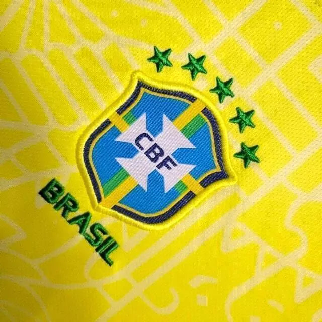 Conjunto Infantil Seleção do Brasil I (Home) 24/25 - Amarelo