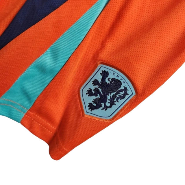 Conjunto Infantil Seleção da Holanda I (Home) 24/25 - Laranja