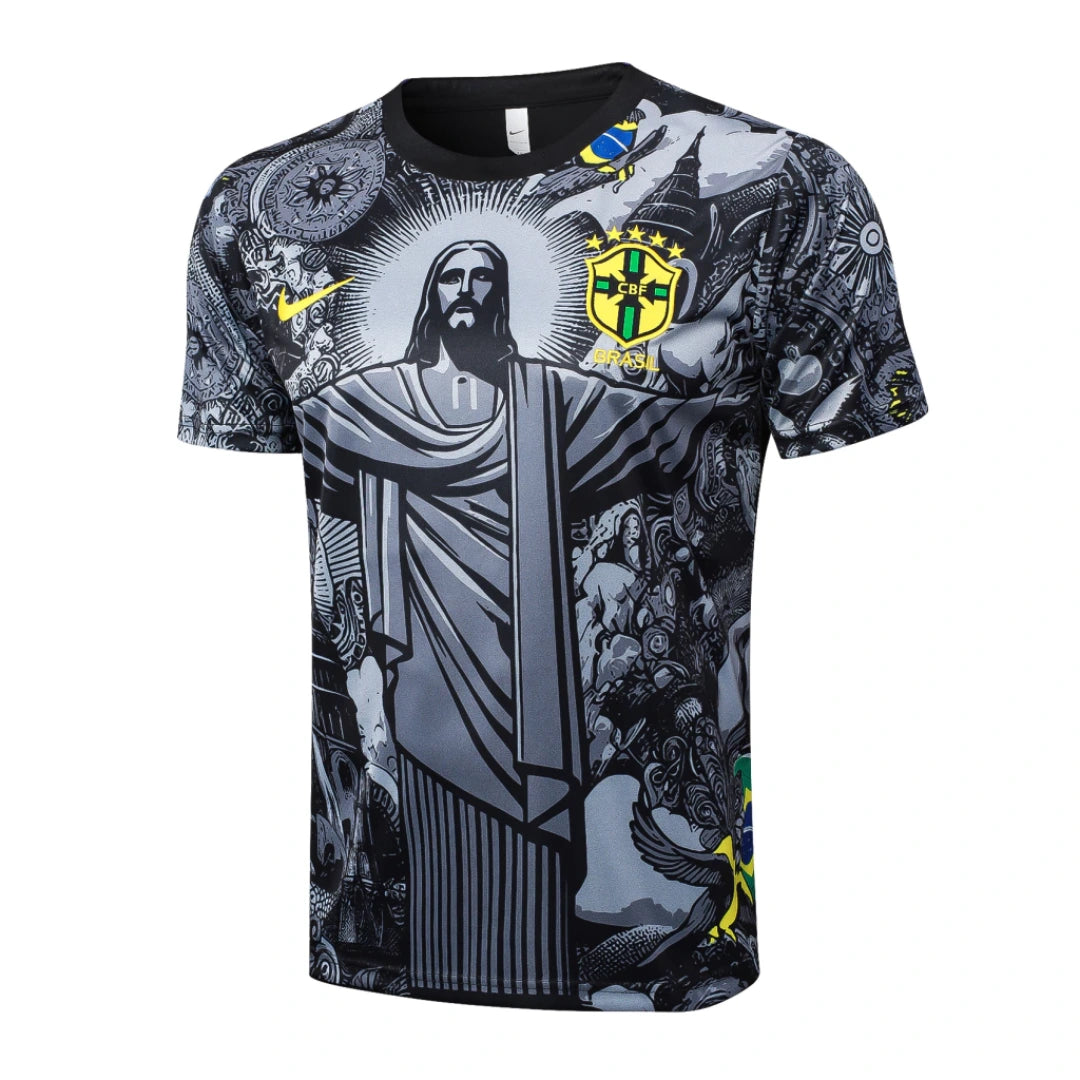 Kit do Brasil Edição Especial "Cristo Redentor" 24/25 - Torcedor Masculina - Cinza