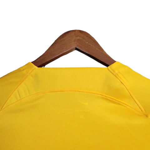 Camisa Manga Longa Barcelona IV (Fourth) 23/24 - Torcedor Masculina - Amarelo - Manto Elegante