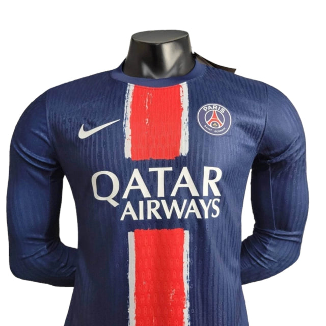 Camisa Manga Longa PSG I (Home) 24/25 - Jogador Masculina - Azul - Manto Elegante