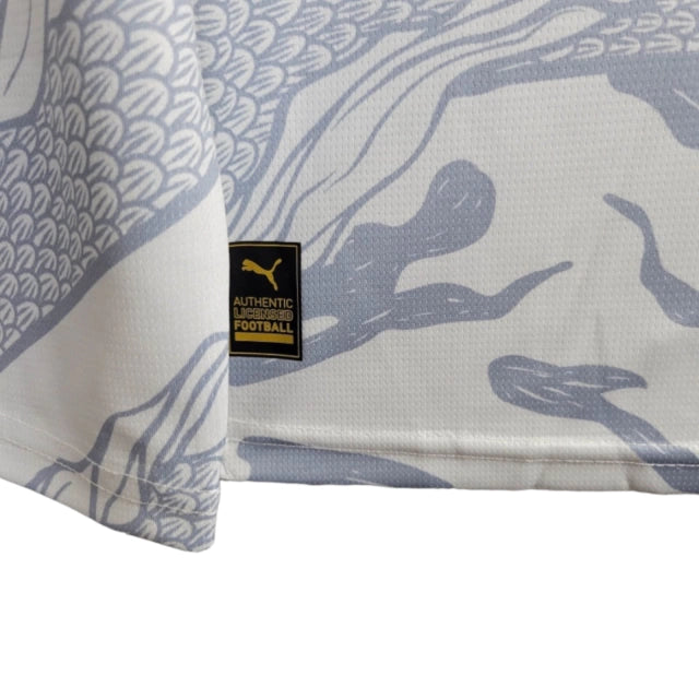 Camisa Manga Longa Manchester City "Ano do Dragão de Madeira" 24/25 - Torcedor Masculina - Cinza - Manto Elegante