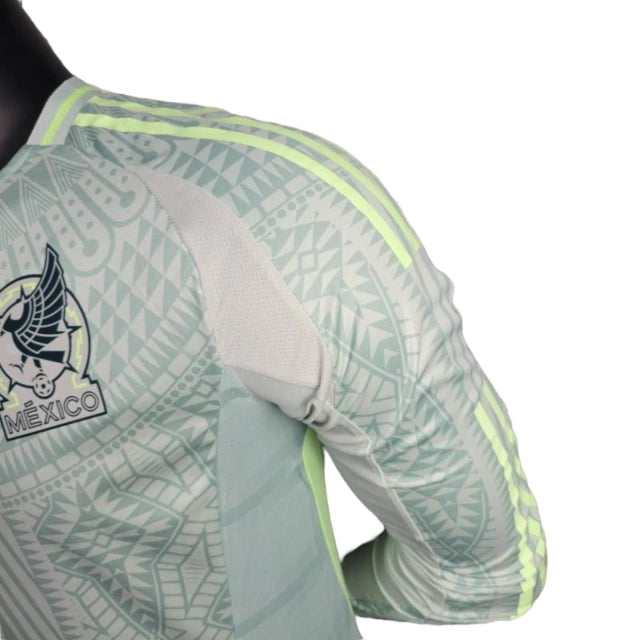 Camisa Manga Longa Seleção do México II (Away) 24/25 - Jogador Masculina - Verde - Manto Elegante