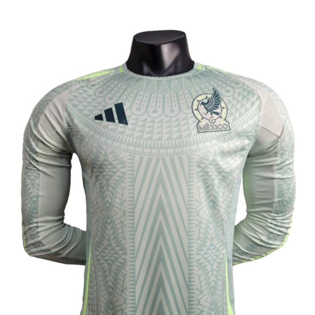 Camisa Manga Longa Seleção do México II (Away) 24/25 - Jogador Masculina - Verde - Manto Elegante