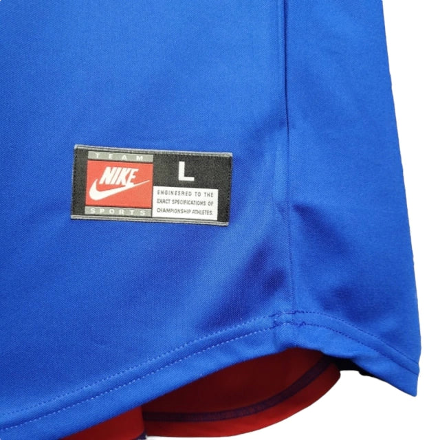 Camisa Manga Longa Retrô Barcelona Edição Especial Centenário 98/99 - Torcedor Masculina - Vermelho e Azul - Manto Elegante
