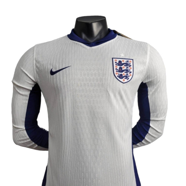Camisa Manga Longa Seleção da Inglaterra I (Home) 24/25 - Jogador Masculina - Branco - Manto Elegante