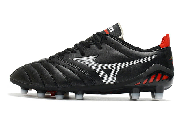 Chuteira de Campo Mizuno Morelia Neo FG Preto e Cinza - Manto Elegante