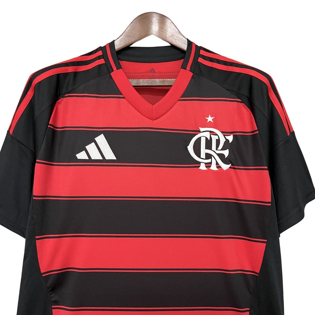 Camisa Flamengo I 25/26 - Torcedor Masculina - Vermelho e Preto